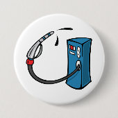Badge Rond 7,6 Cm Funny Gas Pump Fuel Station (Devant)