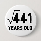 Badge Rond 7,6 Cm Funny Math 21e anniversaire (Devant)