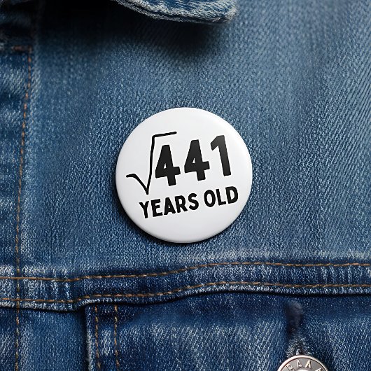 Badge Rond 7,6 Cm Funny Math 21e anniversaire