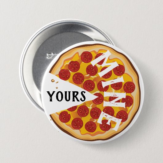 Badge Rond 7,6 Cm Funny pepperoni pizza mignonne foodie (Devant & derrière)