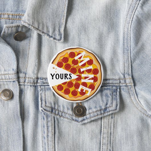 Badge Rond 7,6 Cm Funny pepperoni pizza mignonne foodie (En situation)