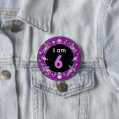 Badge Rond 7,6 Cm Fusée d'astronaute spatial Planète Âge Numéro Anni (En situation)