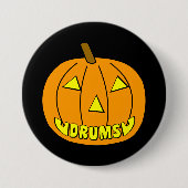 Badge Rond 7,6 Cm Fûts Halloween Citrouille (Devant)