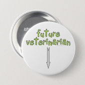 Badge Rond 7,6 Cm futur vétérinaire (Devant & derrière)
