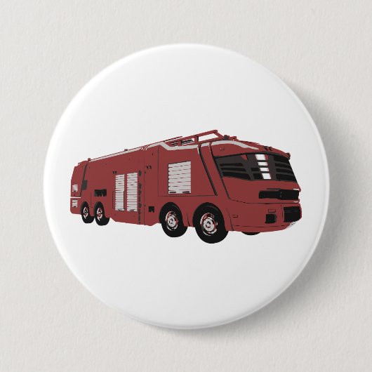 Badge Rond 7,6 Cm Futuristic Red Sci-Fi Command Vehicle (Devant)