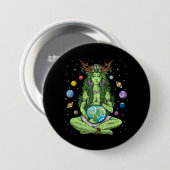 Badge Rond 7,6 Cm Gaia Mère Déesse Terre (Devant & derrière)