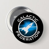 Badge Rond 7,6 Cm Galactic Federation Logo (Devant & derrière)