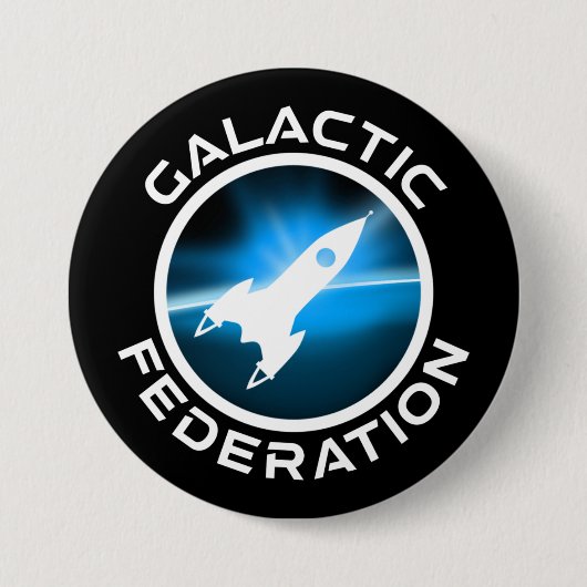 Badge Rond 7,6 Cm Galactic Federation Logo (Devant)