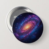 Badge Rond 7,6 Cm Galaxie (Devant & derrière)
