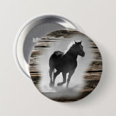 Badge Rond 7,6 Cm Galloping de Wild Horse (Devant & derrière)