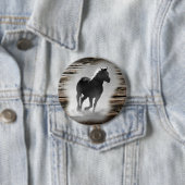 Badge Rond 7,6 Cm Galloping de Wild Horse (En situation)
