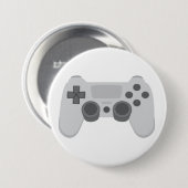 Badge Rond 7,6 Cm Game Controller (Devant & derrière)