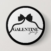 Badge Rond 7,6 Cm Gang de Galentine Ami Valentine Black Bow (Devant)