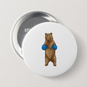 Badge Rond 7,6 Cm Gants de boxe Boxer ours (Devant & derrière)