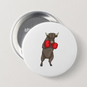 Badge Rond 7,6 Cm Gants de boxe Bull Boxer (Devant & derrière)