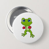 Badge Rond 7,6 Cm Gants de boxe de grenouille (Devant & derrière)
