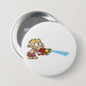 Badge Rond 7,6 Cm Garçon avec pistolet à eau Été Amusement (Devant & derrière)