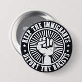 Badge Rond 7,6 Cm garder les immigrants (Devant & derrière)