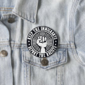 Badge Rond 7,6 Cm garder les immigrants (En situation)