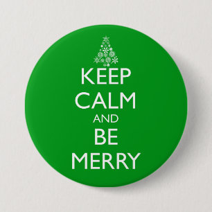 BADGE ROND 7,6 CM GARDEZ LE CALME ET JETEZ