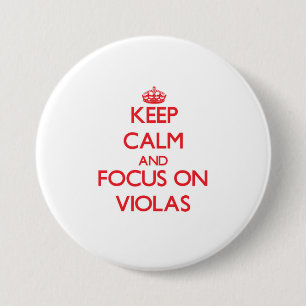 Badge Rond 7,6 Cm Gardez le calme et le foyer sur des altos