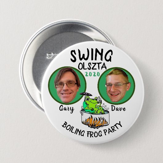 Badge Rond 7,6 Cm Gary Swing / Dave Olszta 2020 (Devant & derrière)