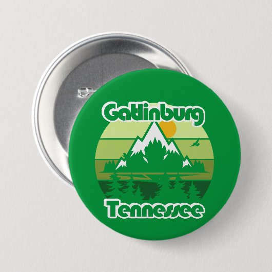 Badge Rond 7,6 Cm Gatlinburg Tennessee (Devant & derrière)