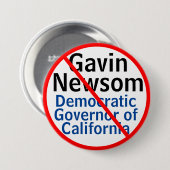 Badge Rond 7,6 Cm Gavin Newsom démocrate Gouverneur CA (Devant & derrière)