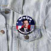 Badge Rond 7,6 Cm Gavin Newsom pour le président (En situation)