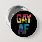 Badge Rond 7,6 Cm Gay AF LGBT Pride Gay Gift Pride Mois (Devant & derrière)