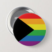 Badge Rond 7,6 Cm Gay pride - Drapeau Gay pride BLM - Arc-en-ciel (Devant & derrière)
