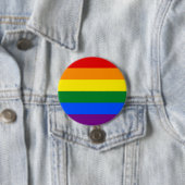 Badge Rond 7,6 Cm GAY PRIDE lesbien LGBT Rainbow (En situation)