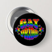BADGE ROND 7,6 CM GAY PRIDE : LGBT (Devant & derrière)