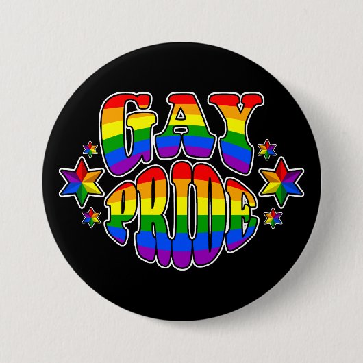 BADGE ROND 7,6 CM GAY PRIDE : LGBT (Devant)