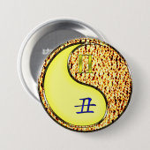 Badge Rond 7,6 Cm Gémeaux & Bœuf de Feu (Devant & derrière)