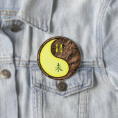 Badge Rond 7,6 Cm Gémeaux & Chèvre Terre (En situation)