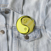 Badge Rond 7,6 Cm Gémeaux & Singe de Métal (En situation)