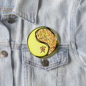 Badge Rond 7,6 Cm Gémeaux & Tigre de Feu (En situation)
