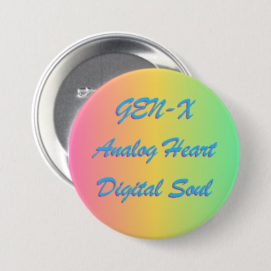 BADGE ROND 7,6 CM GEN-X (Devant & derrière)