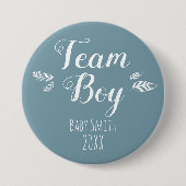 Badge Rond 7,6 Cm Genre révéler Team boy blue Button (Devant)