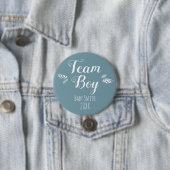 Badge Rond 7,6 Cm Genre révéler Team boy blue Button (En situation)