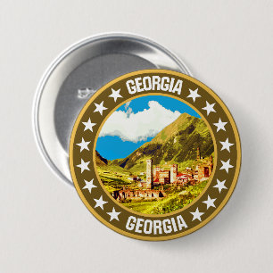 Badge Rond 7,6 Cm Géorgie