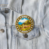 Badge Rond 7,6 Cm Géorgie (En situation)