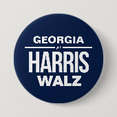 Badge Rond 7,6 Cm Géorgie pour Harris Walz (Devant)