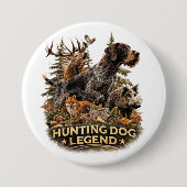 Badge Rond 7,6 Cm German Wirehaired Pointer (Devant)