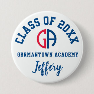 Badge Rond 7,6 Cm Germantown Academy Button Logo Personnalisé