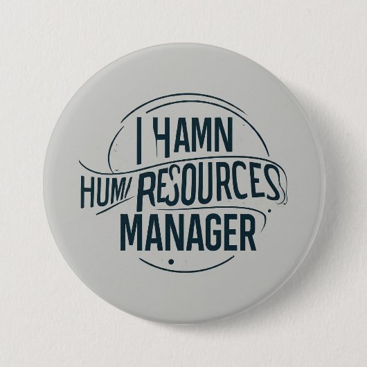 Badge Rond 7,6 Cm Gestionnaire des ressources humaines professionnel (Devant)