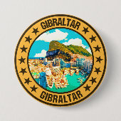 Badge Rond 7,6 Cm Gibraltar (Devant)