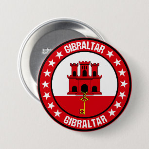 Badge Rond 7,6 Cm Gibraltar