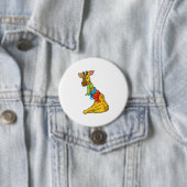 Badge Rond 7,6 Cm Girafe (En situation)